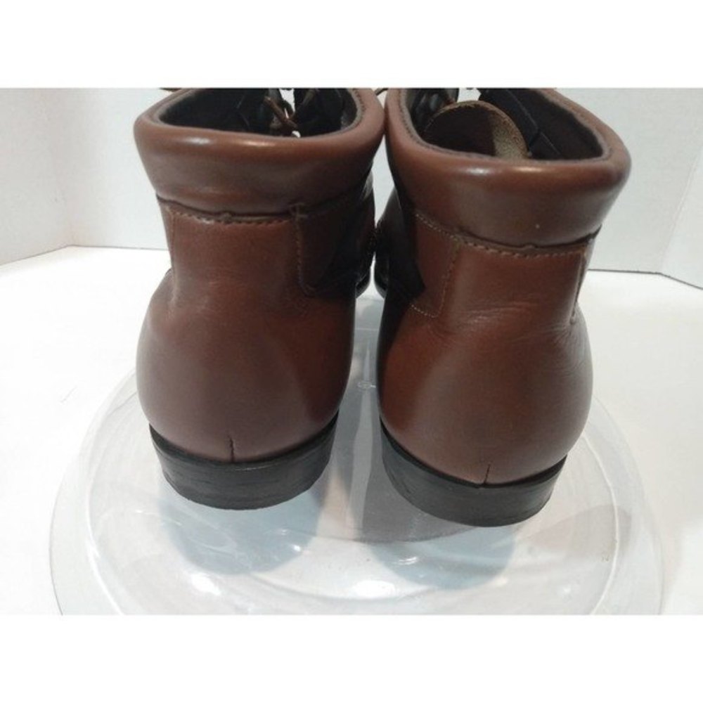 VINTAGE | Buskens Unisex* Basket Weave Leather Ankle Boot, Men's 8.5/Women's 10 - Picture 5 of 9